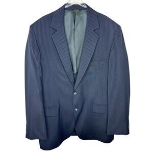 Oakmont Exclusive Tailoring Men's Blue Striped Suit Jacket, Made in USA Size 44R
